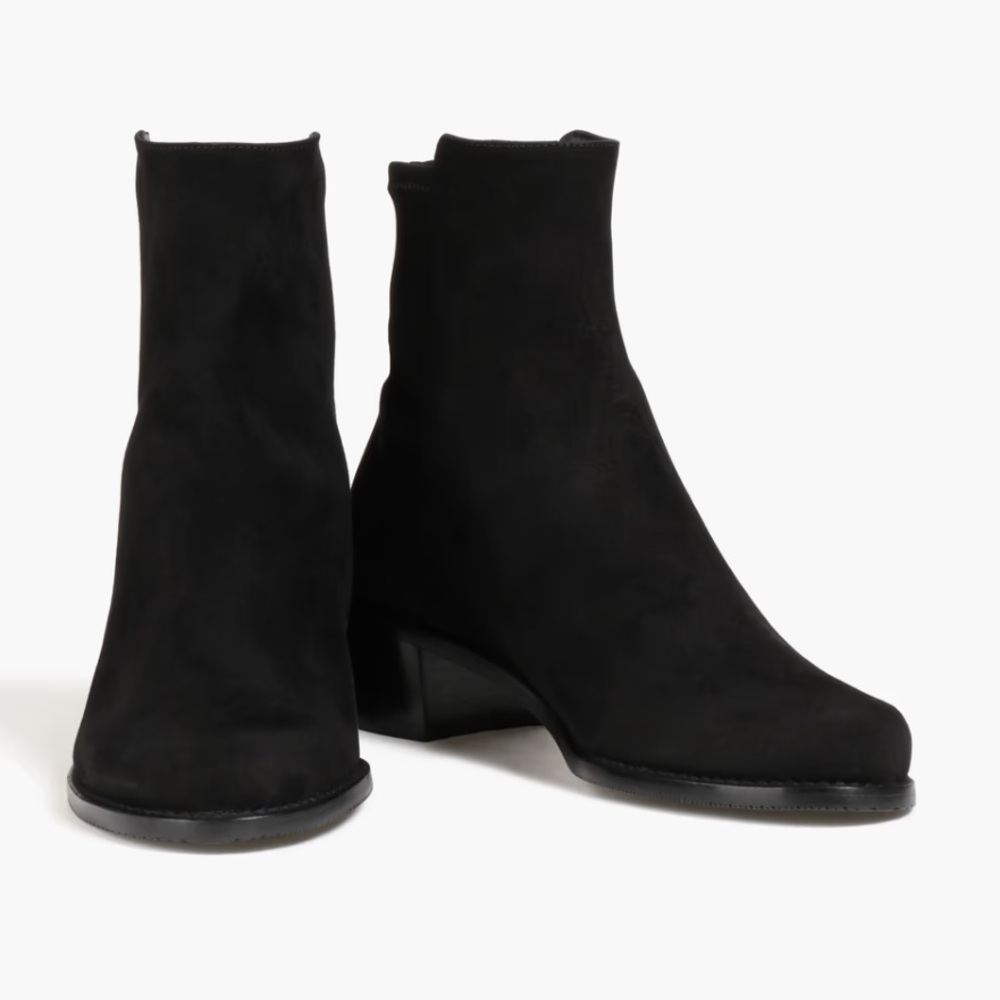 Stuart Weitzman Easyon Reserve Microstretch and Suede Ankle Boots Size 7.5